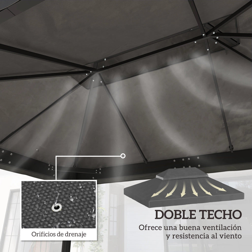 Toldo da giardino ¨C Minimal ¨C grigio 4x3 m