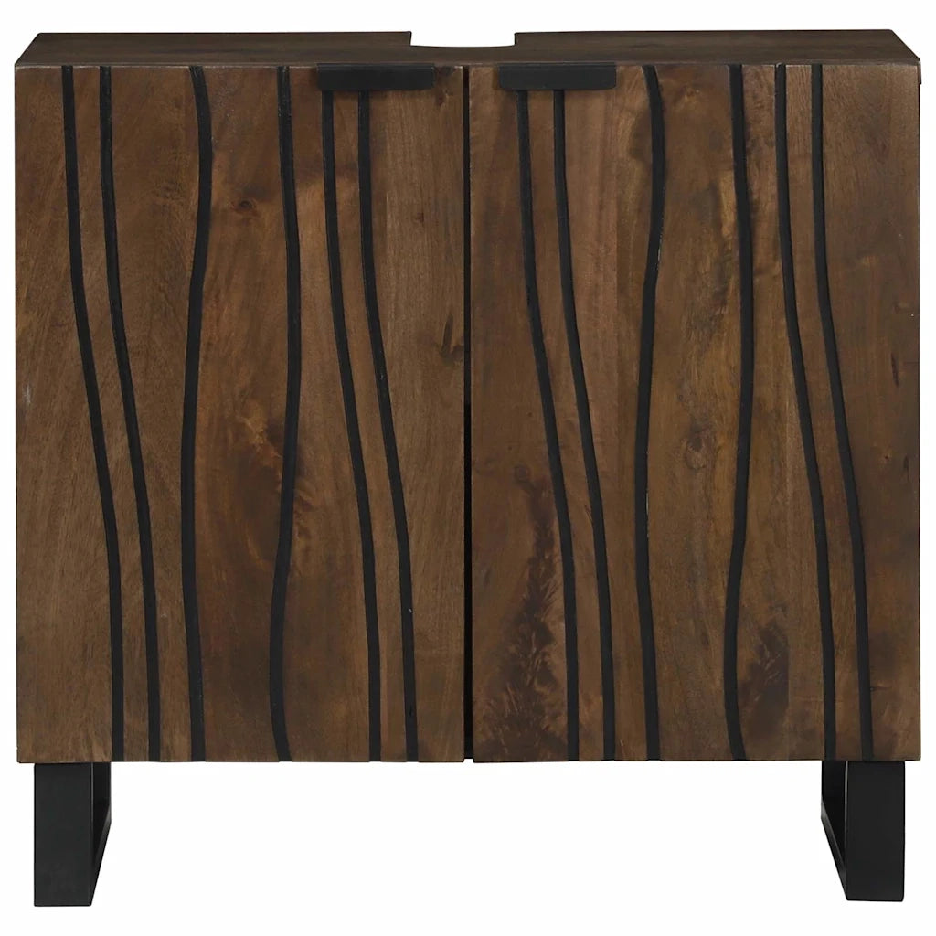 Mobile Lavabo | Armadio per Lavabo da Bagno con porta Noce 62 x 33 x 58 cm