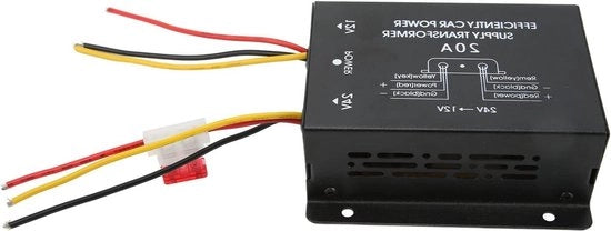 Riduttore di tensione professionale - convertitore 24V in 12V per autobus (20A)