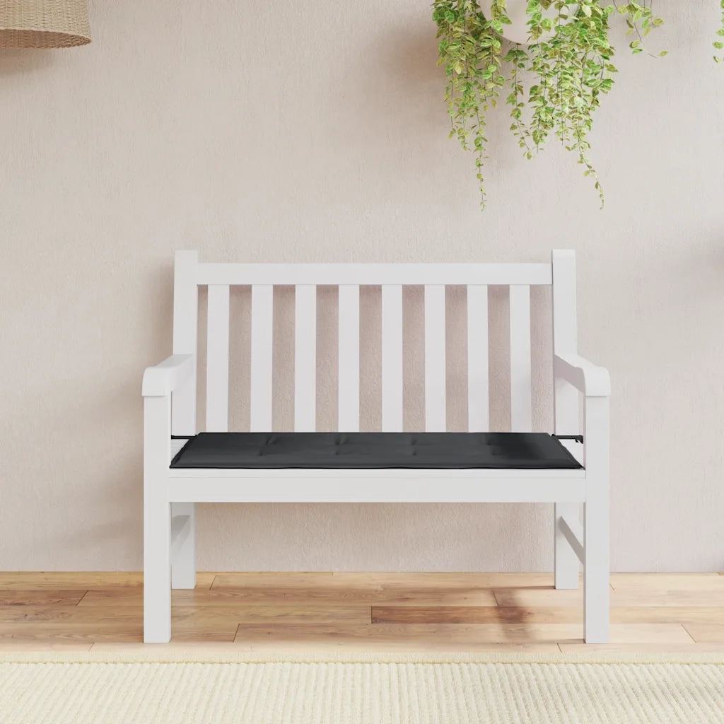 Cuscino per Panca-Cuscini per panchina Nero 120x50x4 cm in Tessuto Oxford