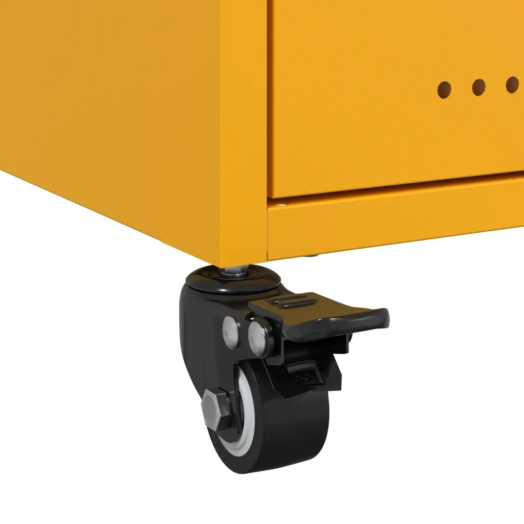 Comodino Giallo Senape 36x39x43,5 cm in Acciaio 846710