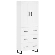 Buffet credenza cassettiera mobiletto mobile contenitore organizer cucina soggiorno salotto alto 69,5 x 34 x 180 cm legno ingegnerizzato bianco 02_0032518