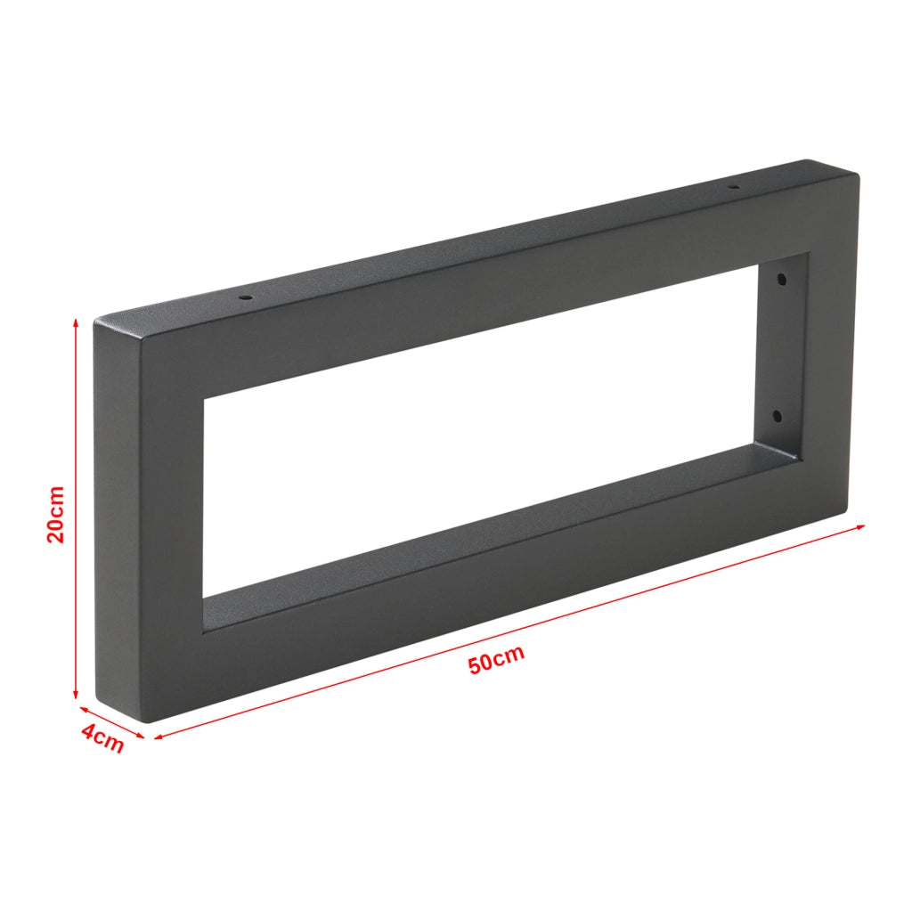 Set Hawangen di 2 Supporti per Mobili 'Fai da Te' Montaggio a Parete in Acciaio (LuxA) 50 x 20 cm - Nero [en.casa]