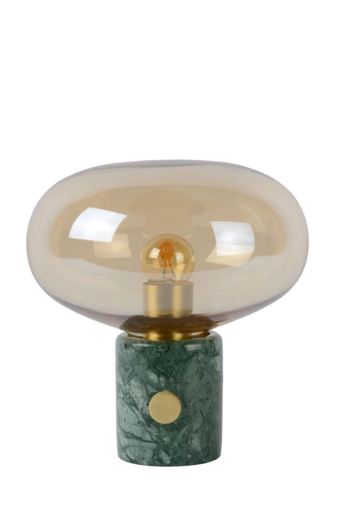 Lampada da tavolo Lucide Charlize marmo verde E27 40W