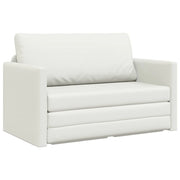 Divano letto | Sof¨¤ letto | Letto singolo Bianco 124 x 71 x 78 cm Pelle Artificiale