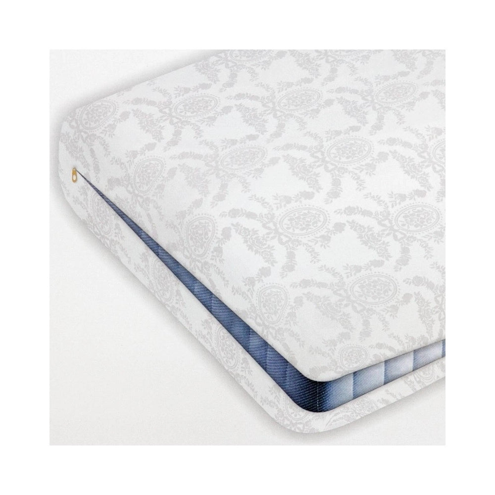 Trade Shop - Copri Materasso Damascato A Sacco Salvamaterasso Con Cerniera Zip Singolo 90x200 -