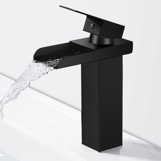 Kraan per doccia in stile a cascata, con uscita di 140 mm, in acciaio inossidabile.