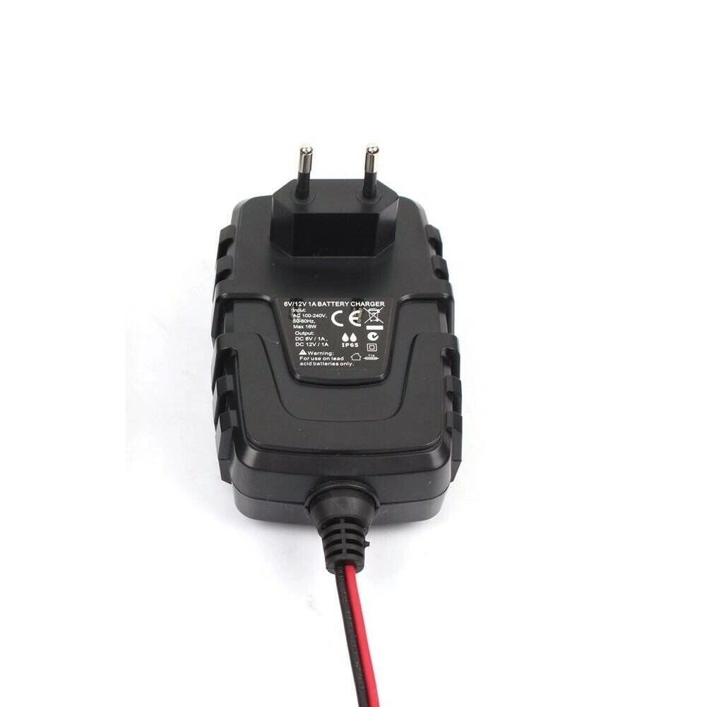 Mantenitore di carica batterie auto moto 6V 12V 1A caricabatterie portatile