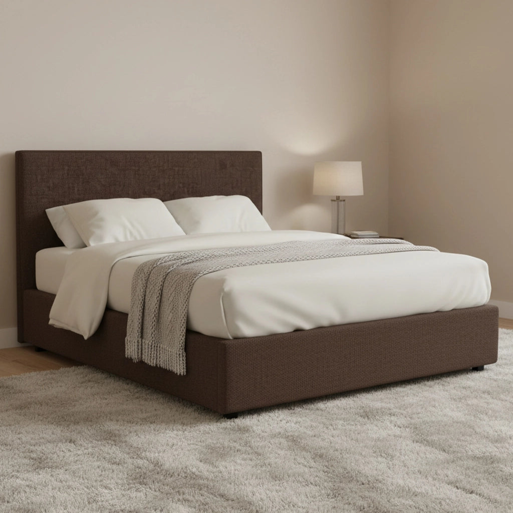 Carlisle, Letto Piazza e Mezza Sfoderabile Made in Italy, Marrone