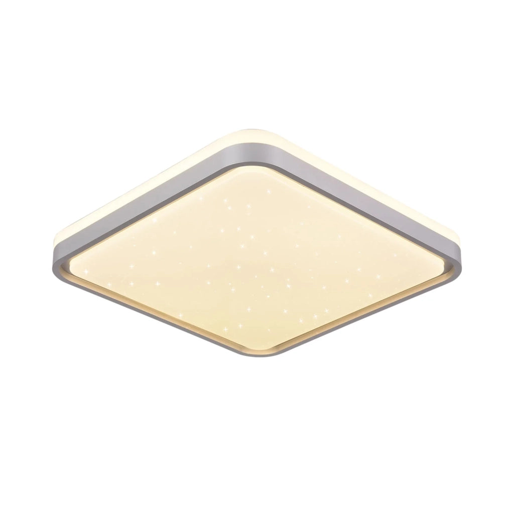 LÚZETE - PLAFÓN LED 78W PW LED REGULABLE BLANCO PLATA CUADRADO TELLUS