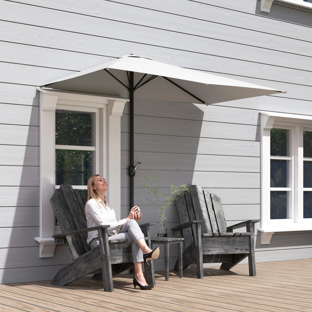 Ombrellone da Parete Mezzaluna ¨C Minimal ¨C Crema 250x150