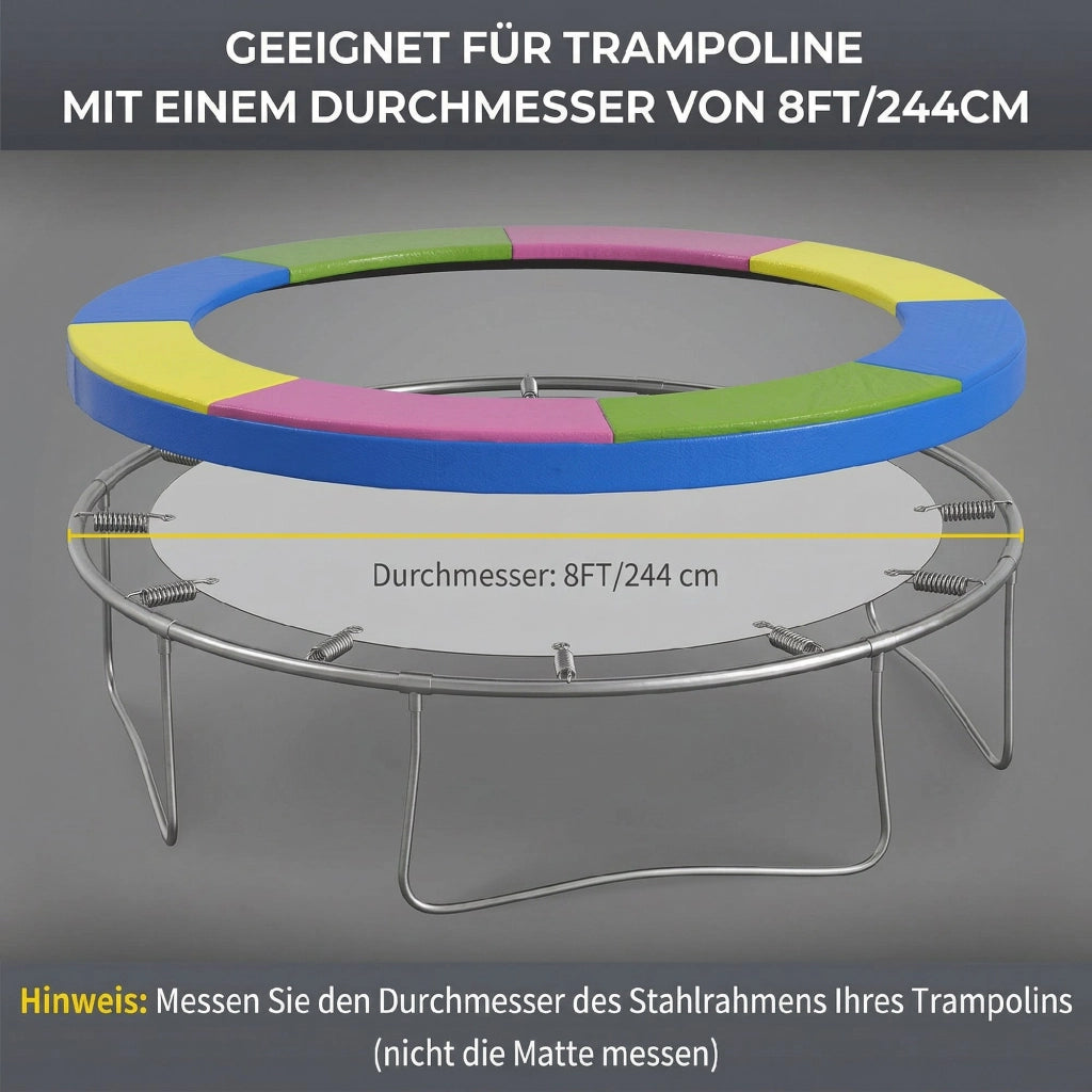 Copertura per Trampolino ¨C Minimal ¨C ?244 cm, Impermeabile, Multicolore