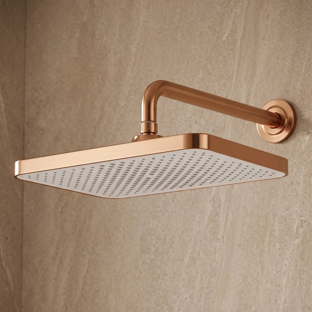 Soffione Doccia Rettangolare Rea Js-032 Brushed Copper