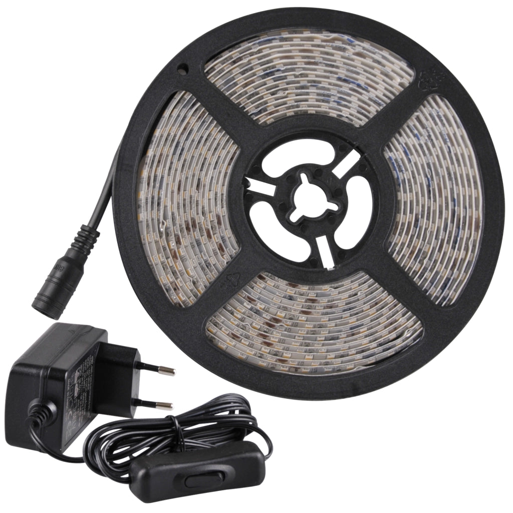 Kit striscia LED 24V 5m IP65 4000K con switch Polux