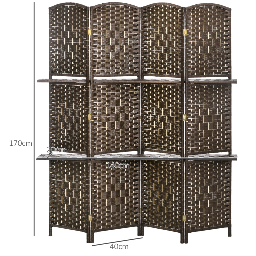 Libreria Divisorio con Ripiani ¨C Minimal ¨C Marrone 160x170 cm