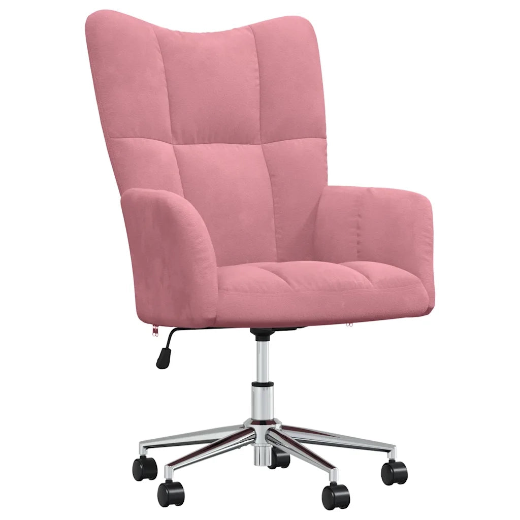 Sedia Relax Rosa in Velluto