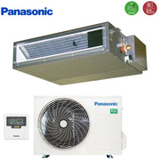 Condizionatore Panasonic Canalizzato Canalizzabile a bassa pressione 12000 Btu CS-Z35UD3EAW + CU-Z35UBEA R-32 Wi-Fi Optional Classe A+ con Comando a Filo Incluso