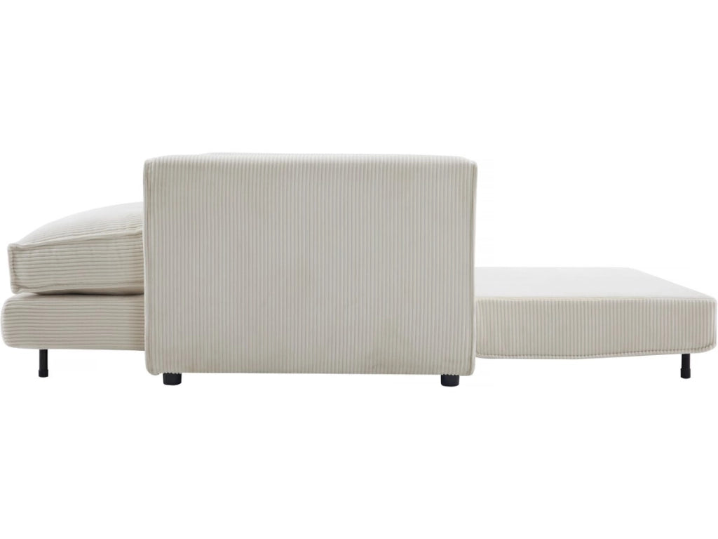 Divano letto posti in velluto a coste "Grenelle" - 2 posti - Beige