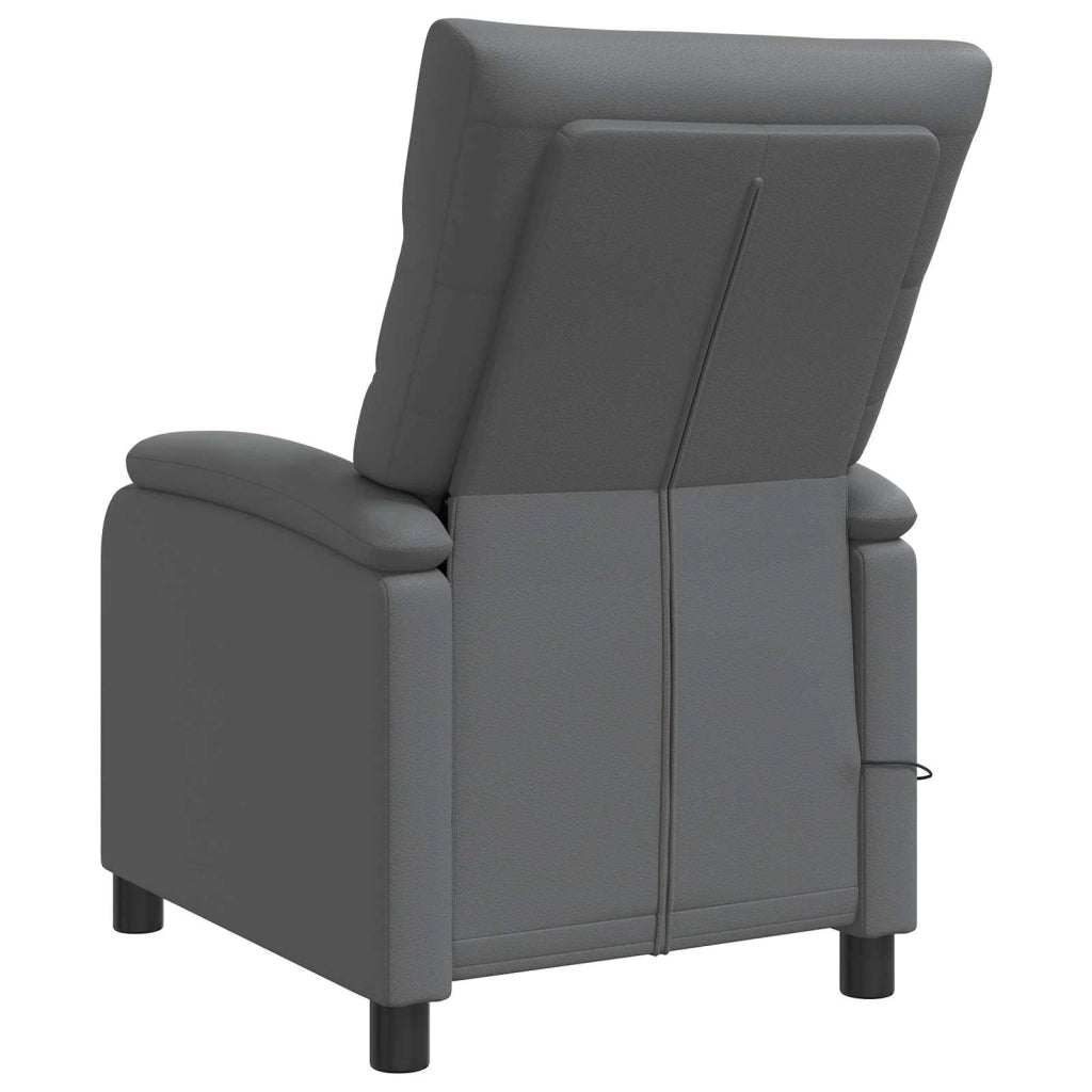 Poltrona Massaggiante Grigio Similpelle 42034904