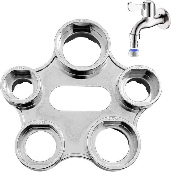 Attrezzo multifunzionale per regolazione della portata d'acqua - 10-in-1 chiave multifunzionale - chiave a stella per regolatore della portata d'acqua - strumento di installazione