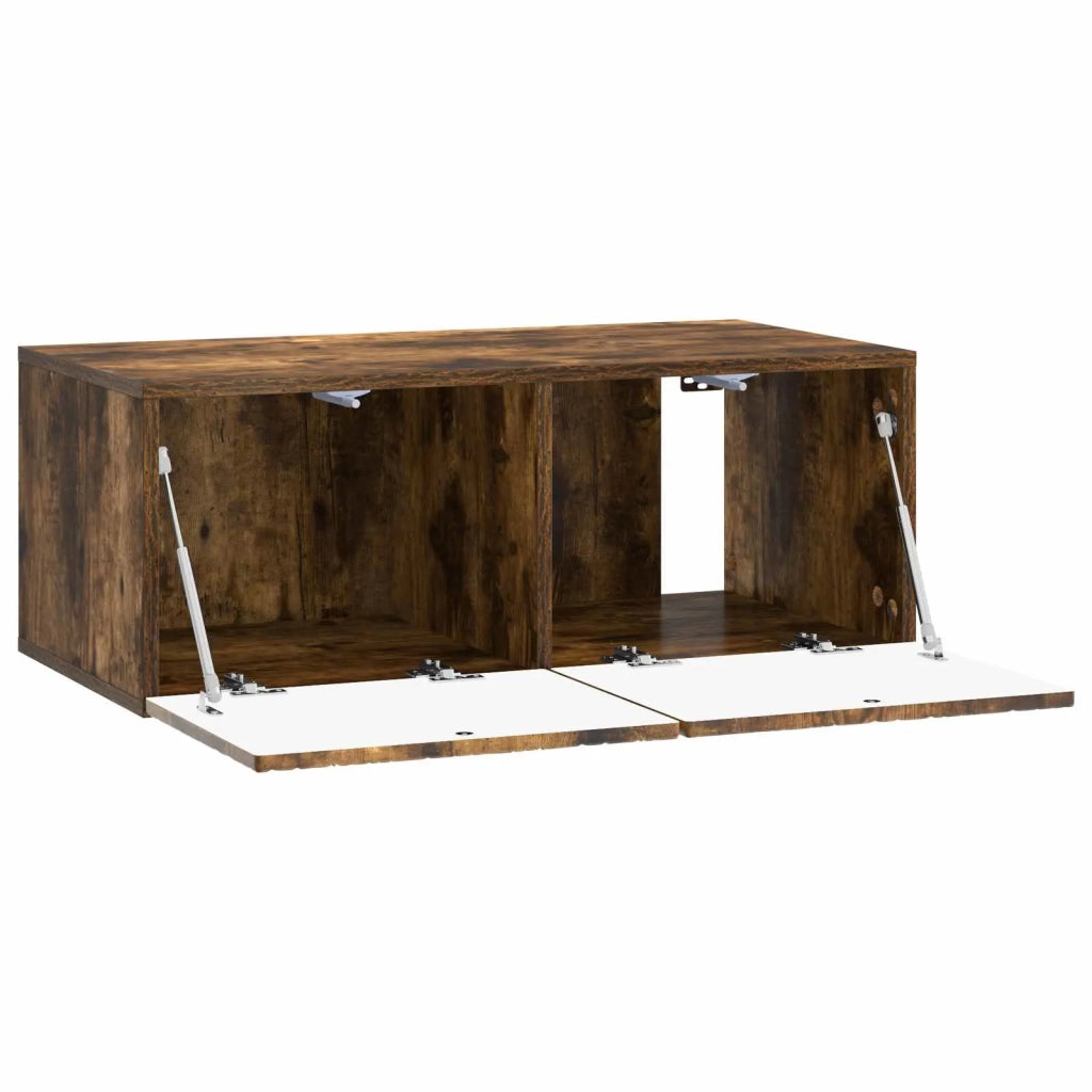 Mobile TV da Muro | Armadietto TV | Mobile Porta TV 59,5 x 31 cm Rovere Fumo