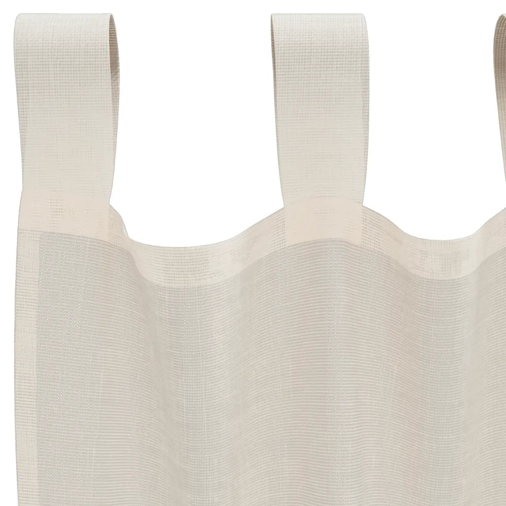 Tende in Voile con Linguetta 2 pz Crema