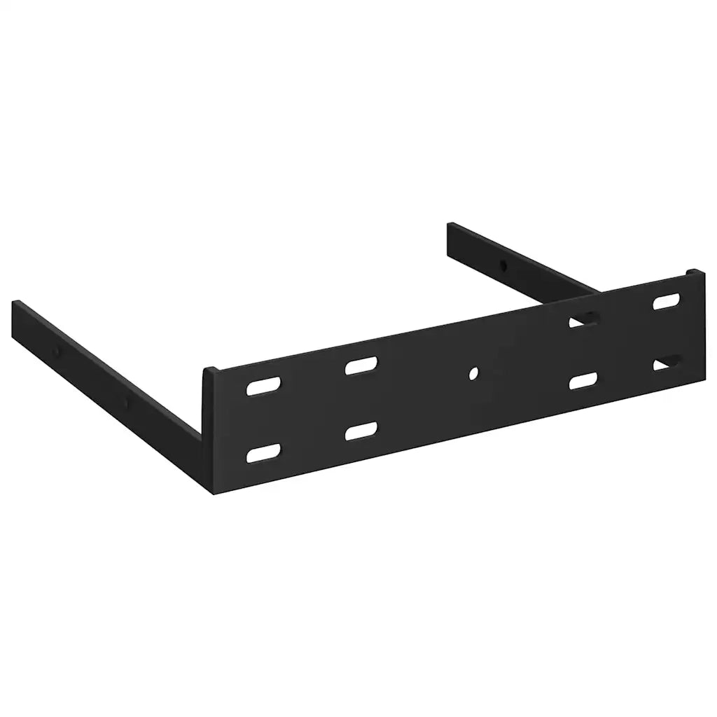 Scaffali Angolari a Parete 4 pz Neri 35x35x3,8 cm in MDF 323921