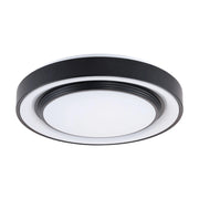 Plafoniera LED 48W 38cm nera IP44 con telecomando Polux