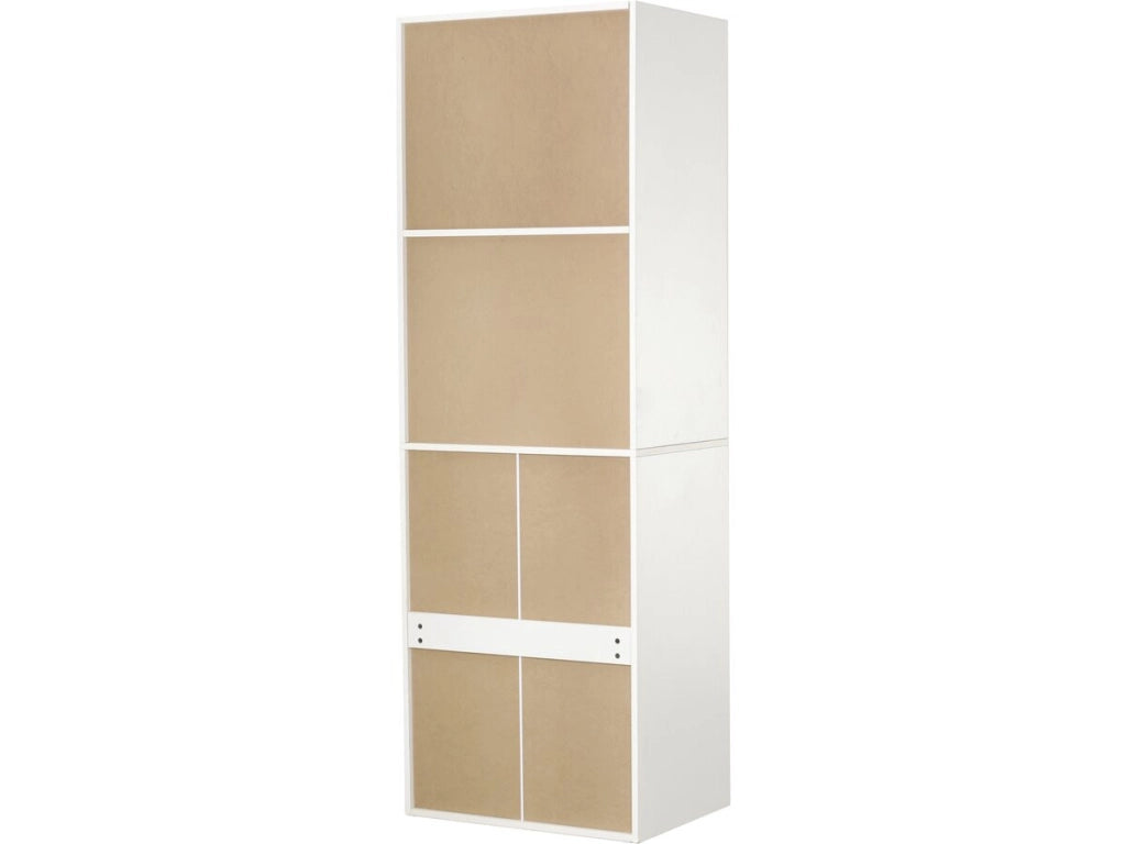 Armadio "Opéra" con 5 cassetti e 2 ripiani - 60 x 45 x 180 cm - Bianco