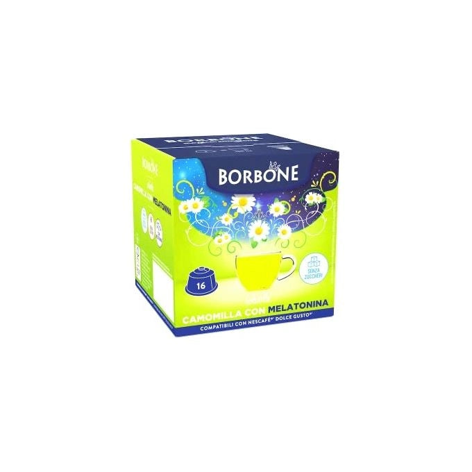 Borbone Capsule Compatibile Dolce Gusto Camomilla e Melatonina 16 Pezzi