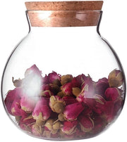 Bacetto in Vetro - Capacità 500g - Coperchio in Legno - Contenitore di Archiviazione - Conservazione degli Alimenti - Multifunzionale - Qualità di Vetro di Alta Qualità - Contenitore di Archiviazione