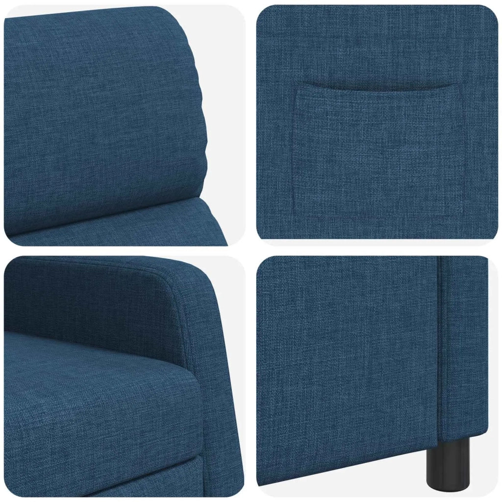Poltrona reclinabile Blu Tessuto 42035085