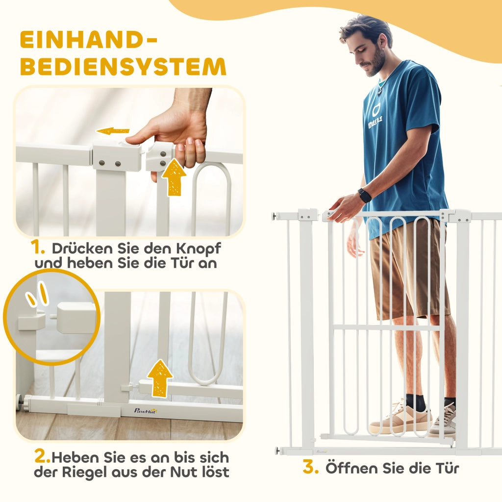 Cancello di Sicurezza per Cani ¨C Zephmum ¨C Grigio 76-104 cm