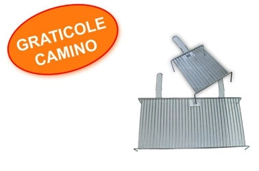 Graticola Griglia per Camino Barbecue Fornacella Cromata 30 x 35 cm