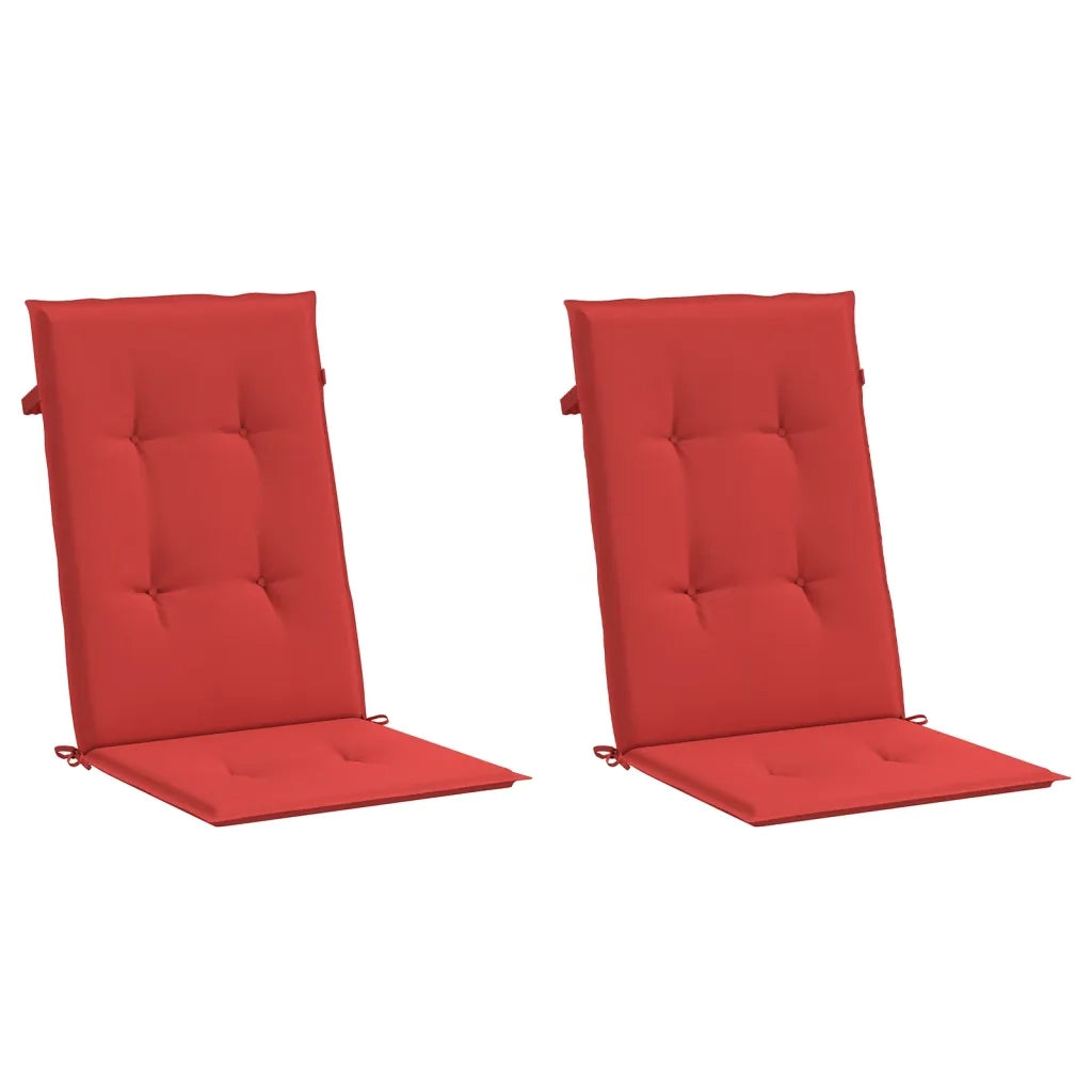 2 pz Cuscini per Sedie da Giardino Rossi 120x50x3 cm cod mxl 57840