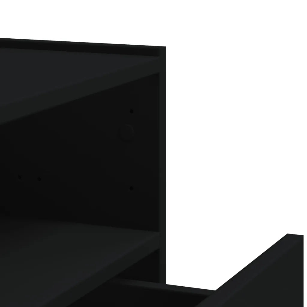 Comodini a Muro 2 pz Nero 45x30x35 cm 848314