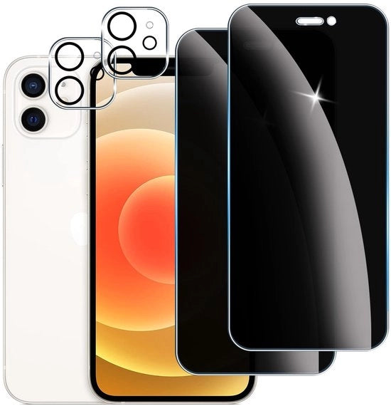 Scherma anti-spy 2 pezzi - Protezione per lenti di camera - Vetro resistente 9H - Senza bolle d'aria - Schermo protettivo