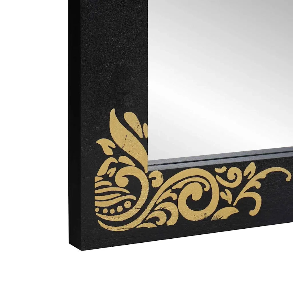 Specchio da bagno con specchio Nero e Argento 70 x 50 x 2,5 cm 4018839
