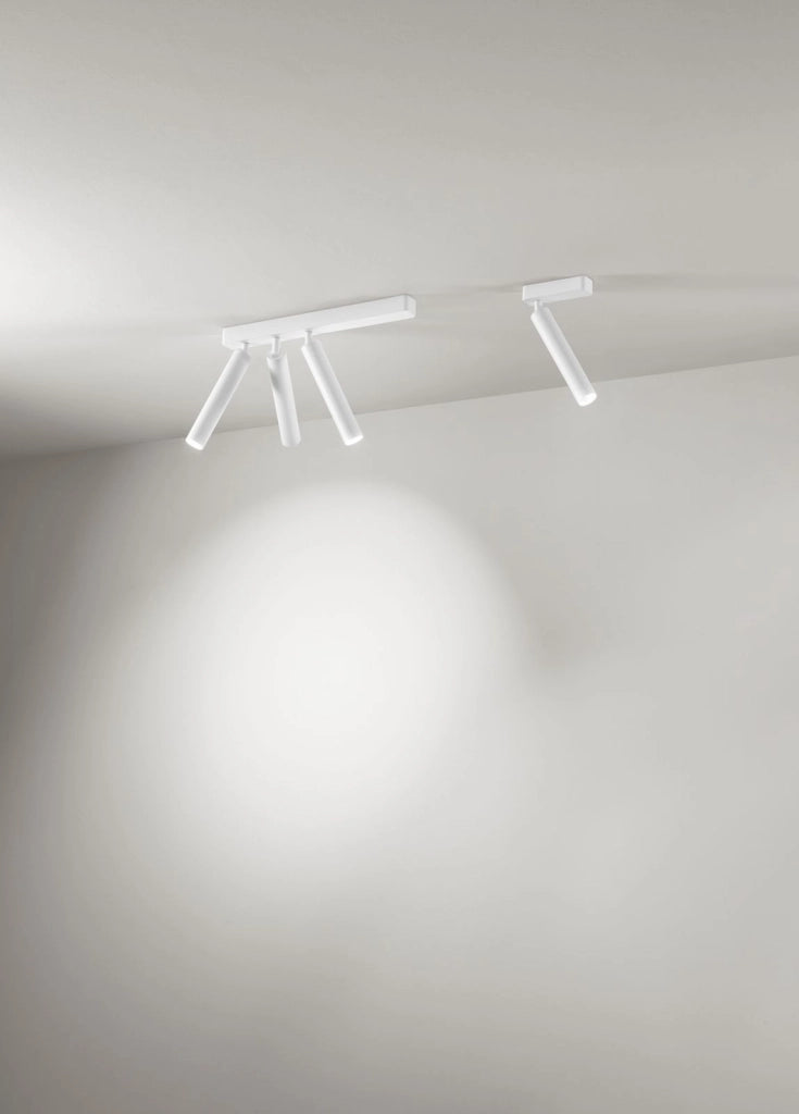 Plafoniera in alluminio colore bianco Bambù LED 30W 3000K CRI?90 3185Lm