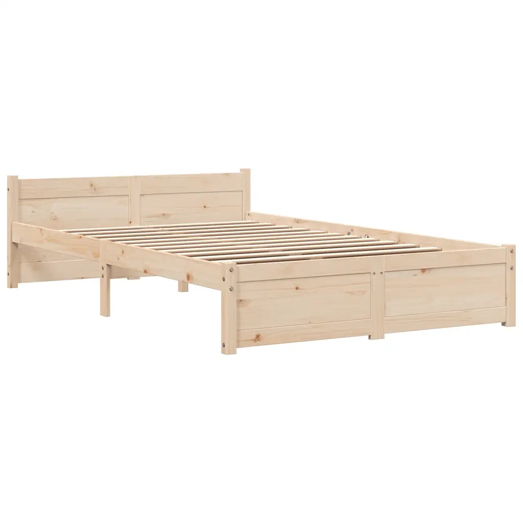 Giroletto senza Materasso-Struttura Letto Ambrato in Legno Massello 120x200 cm 489707