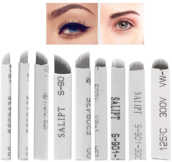 Kit di Microblading per Tatuaggio Ciglia - Aghi Sterili 0.25mm 7pin