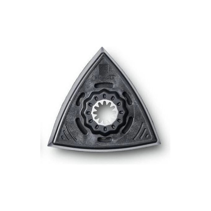 Fein 63806136220 Set Platorelli Triangolari Forati Starlock Attacco Starlock 80 mm Fissaggio Velcro 2 pezzi