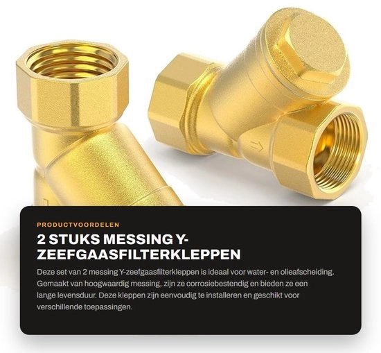 Filterklep in rame per alta pressione e corrosione, 3/4" BSP DN20, femmina, 2 pezzi