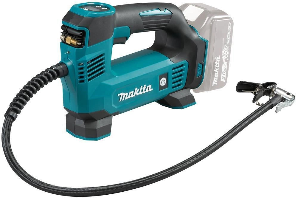 Makita DMP180Z Gonfiatore Portatile a Batteria 18V 8.3 bar 12 L-min Arresto Automatico Display Digitale LED colore Nero