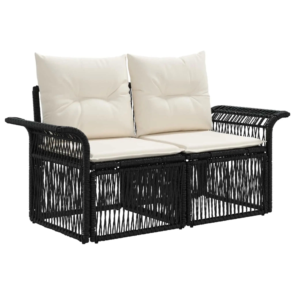 Set Divano da Giardino 10 pz Nero polyrattan 3434950
