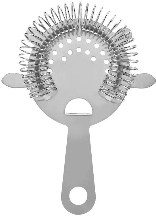 Filtro per Cocktail in Acciaio Inox 304 di Qualità Commerciale - RVS Bar Filtro - Filtro per Bevande - Attrezzatura per Barman - Qualità Alimentare - Duraturo 304 Acciaio Inossidabile - Filtro per Cocktail