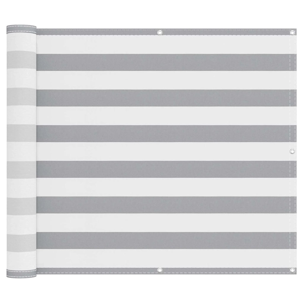 Schermo da balcone | Paravento da Balcone Grigio chiaro e bianco 100 x 400 cm