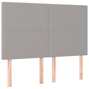 Testiera | Testata Grigio Chiaro 144x5x118/128 cm Tessuto
