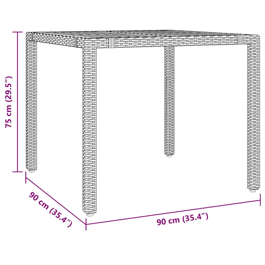Set Bistrò da Giardino 5 pz con Cuscini in Polyrattan Nero 3277128