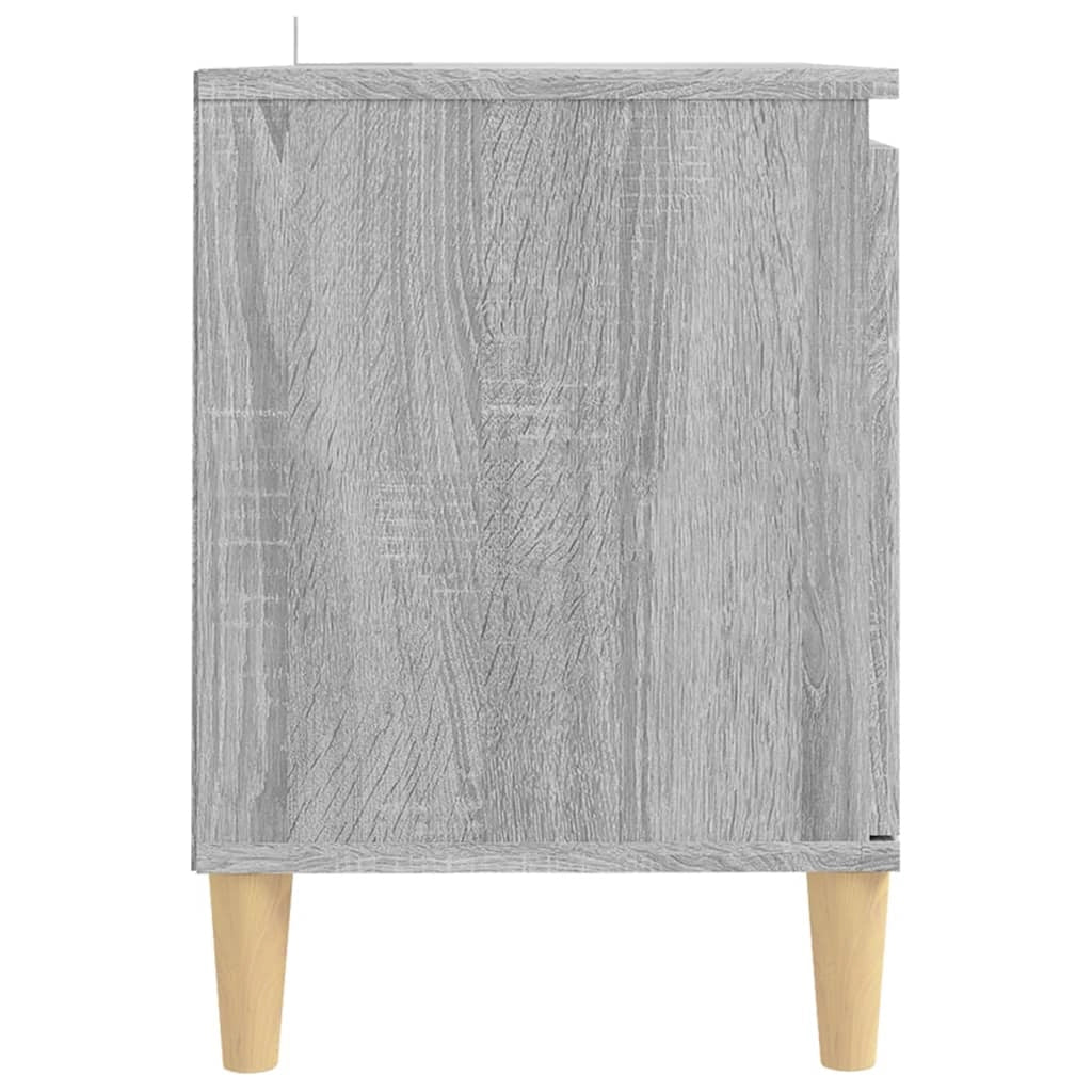 Mobile TV multimediale mensola TV credenza mobile TV per sala da pranzo soggiorno camera da letto con gambe in legno massello di Sonoma 103,5 x 35 x 50 cm grigio 02_0026857